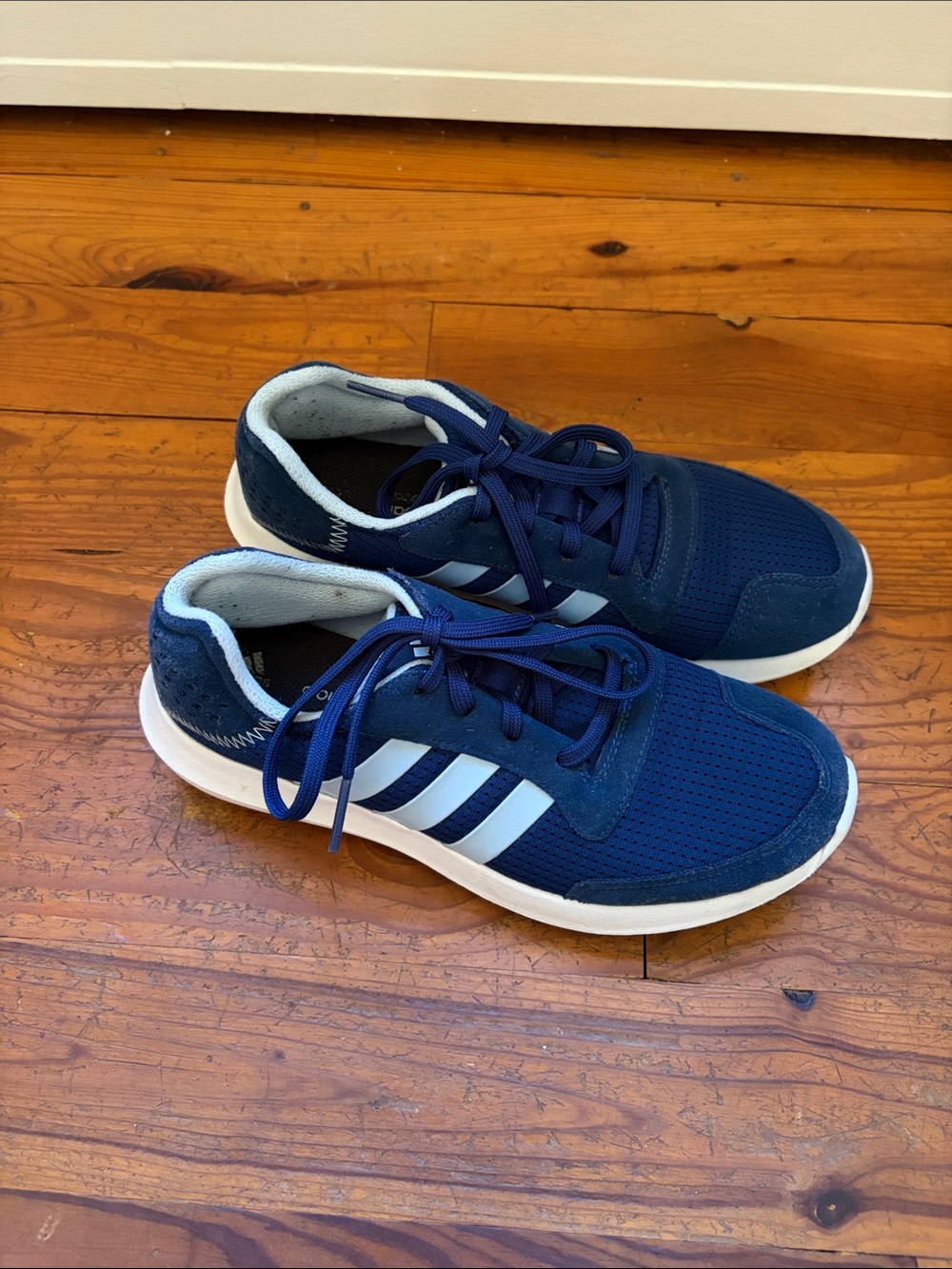 adidas Navy and White Cloud Foam Women's Running Sneakers